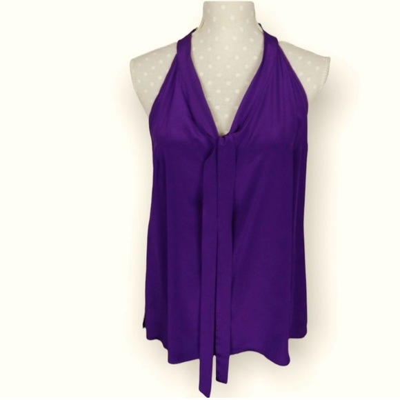 Amanda Uprichard Purple Silk Blouse Size Petite - Picture 5 of 8